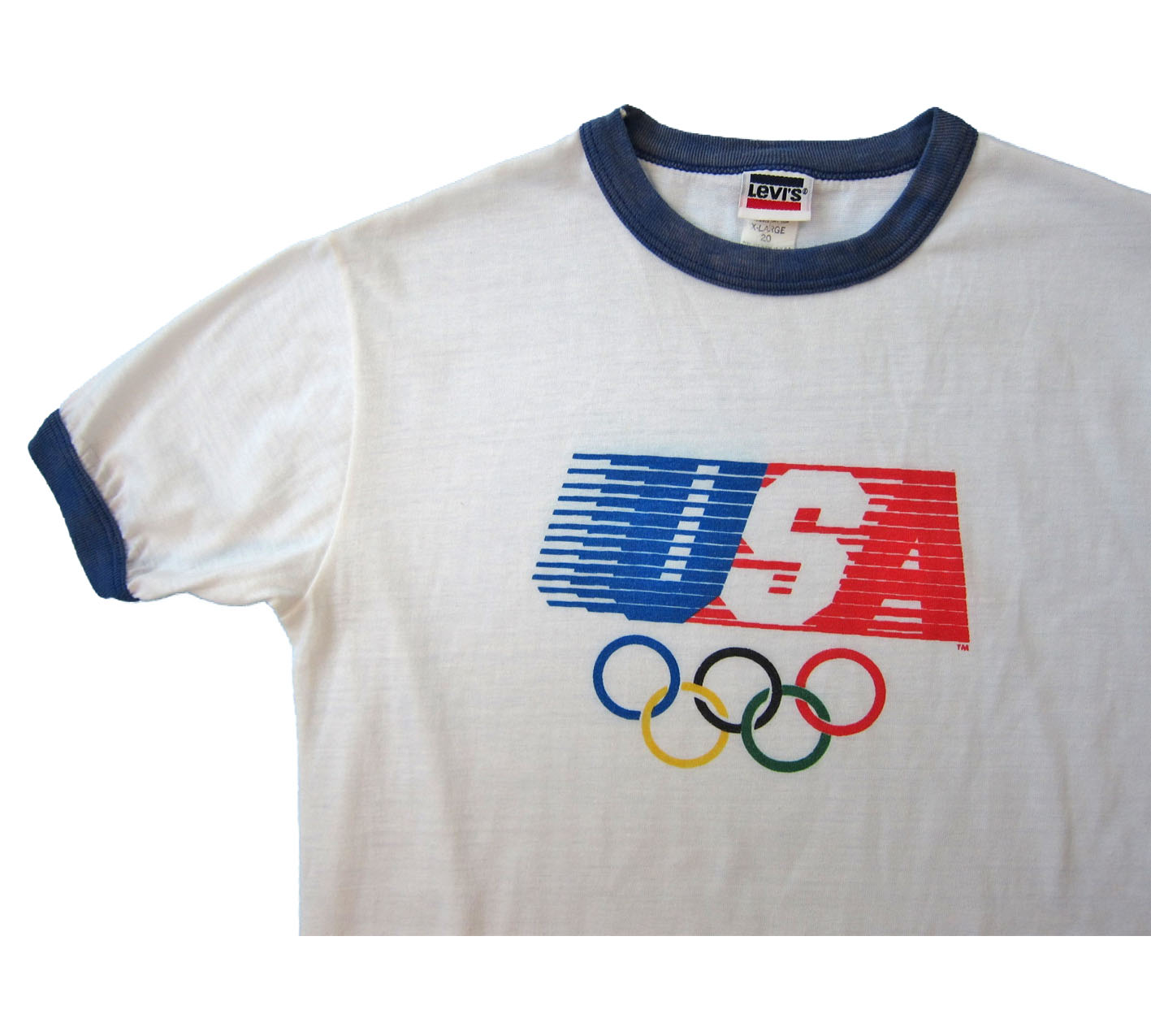 USA製 80s Levi's USA オリンピック リンガーTシャツ